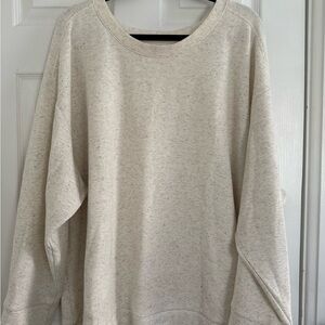 Lane Bryant LIVI Softest Ever Sweatshirt - Cream Speckled - 26/28